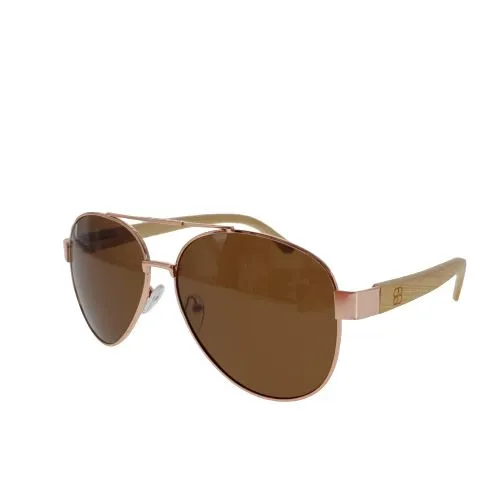 Bamboo Blonde Stylish Sunglasses for Enhanced UV Protection