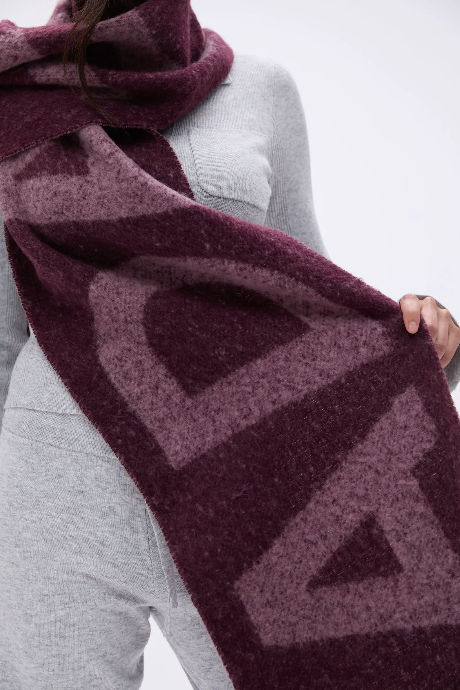 Dark Cherry Knit Scarf - Optimized!